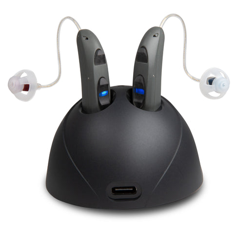 MX-RIC Rechargeable Hearing Aids - Receiver in Canal -2024 Upgraded Version - Pair