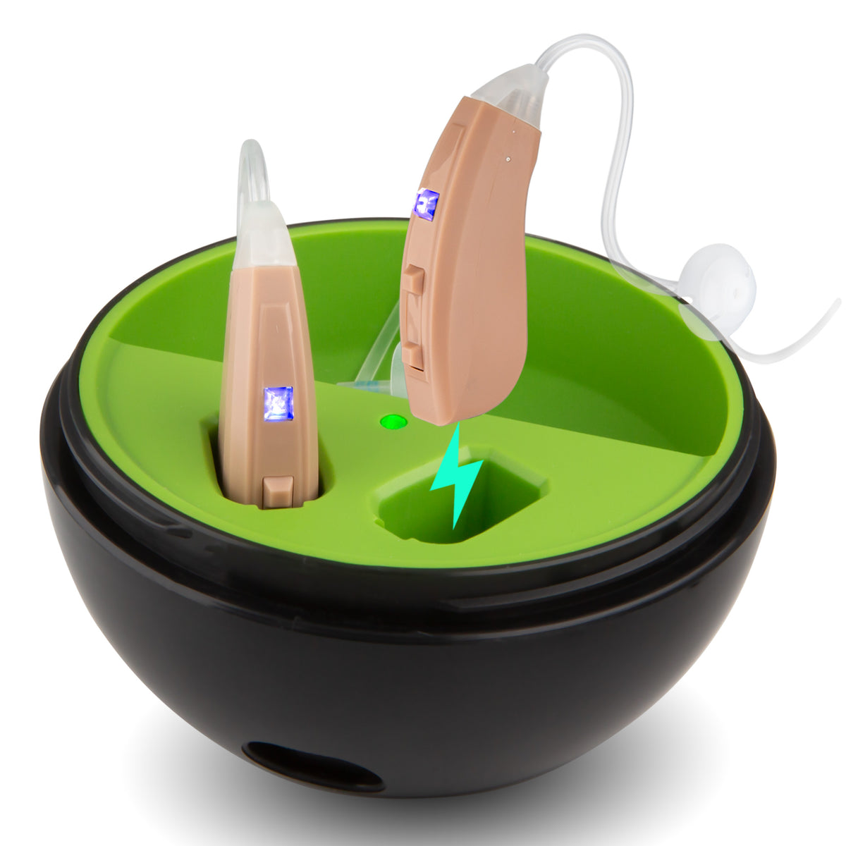 B10 Rechargeable Hearing Aid Behind the Ear with Portable Charging Cas